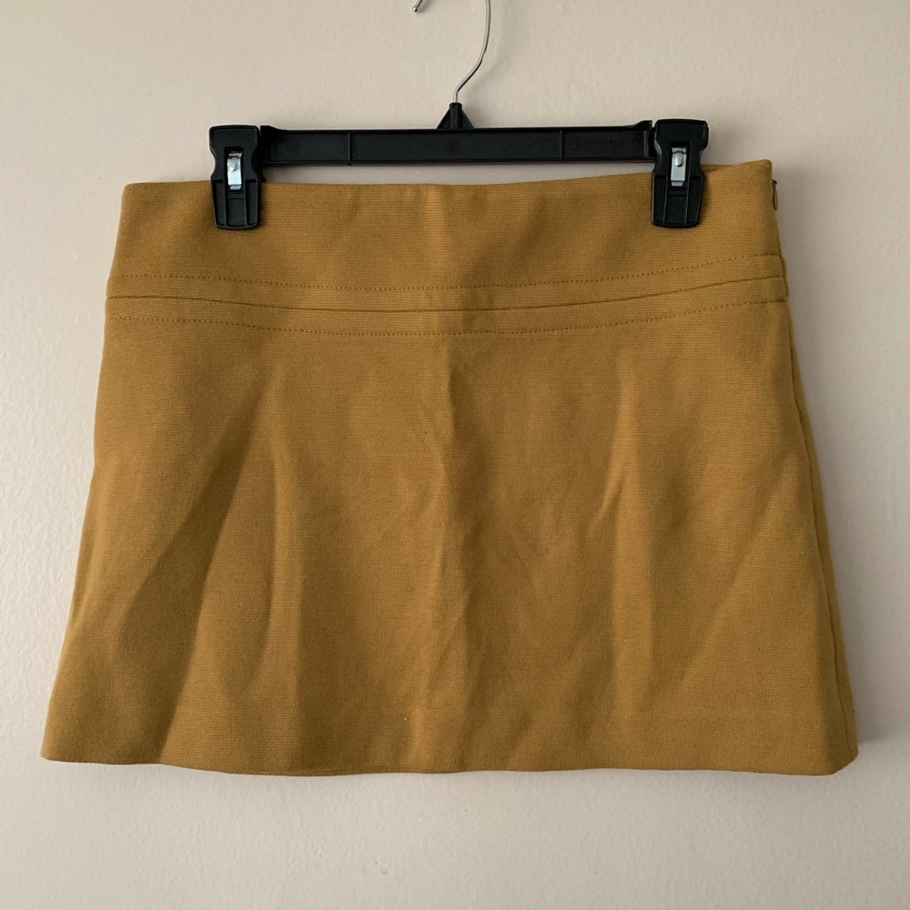 Theory Tan Skater Mini Skirt Casual